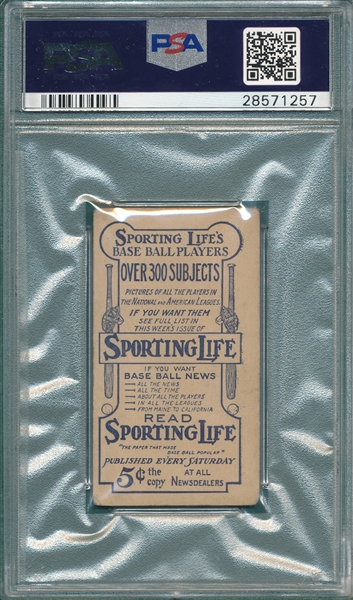 1910-11 M116 Schulte Sporting Life PSA 3