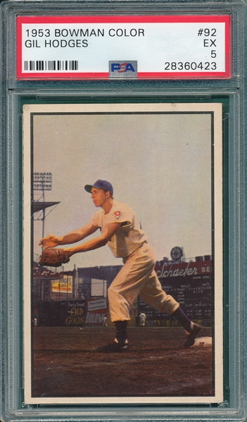 1953 Bowman Color #92 Gil Hodges PSA 5