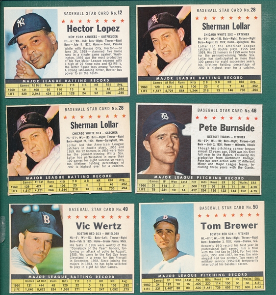 1961 Post Cereal Lot of (24) W/ #123 Callison PSA 6