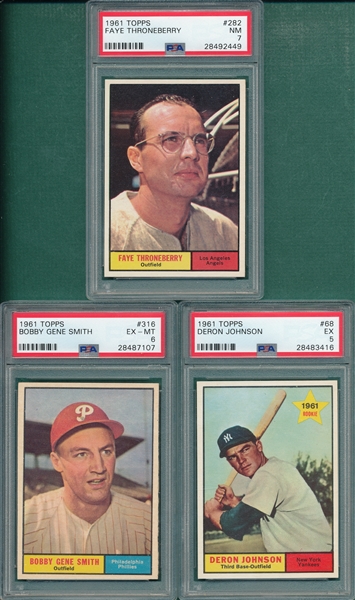 1961 Topps Lot of (16) W/ #535 & #538, High Numbers