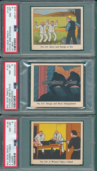 1937 R41 Dick Tracy Lot of (7) PSA 8