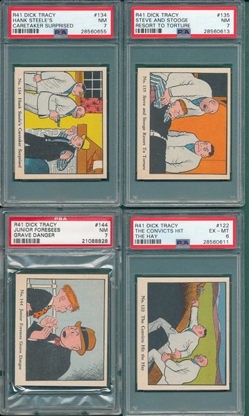 1937 R41 Dick Tracy Lot of (12) W/ #121 PSA 7