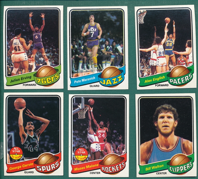 1979-80 Topps Basketball Partial Set (131/132) Plus (123 extras)
