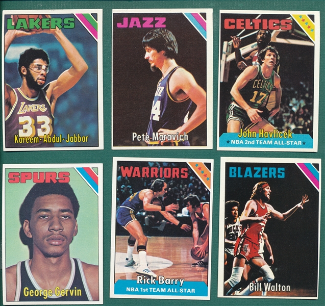 1975-76 Topps Basketball Lot of (295) W/ Abdul-Jabbar