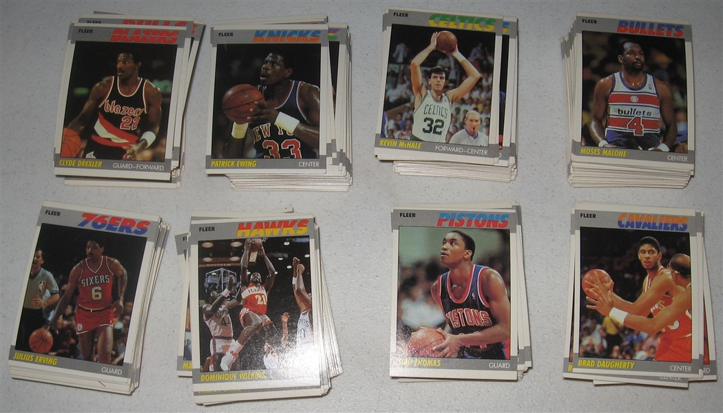 1987-88 Fleer Basketball Lot of (424) W/ Isiah Thomas SGC 96