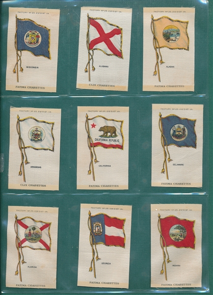 1910s S87 State Flags Series (30) Silks, Fatima Cigarettes 