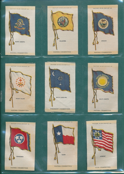 1910s S87 State Flags Series (30) Silks, Fatima Cigarettes 