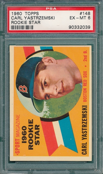1960 Topps #148 Carl Yastrzemski PSA 6 *Rookie*