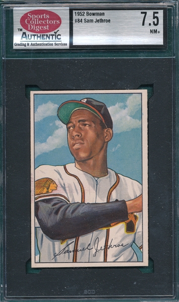 1952 Bowman #84 Sam Jethroe SCD 7.5