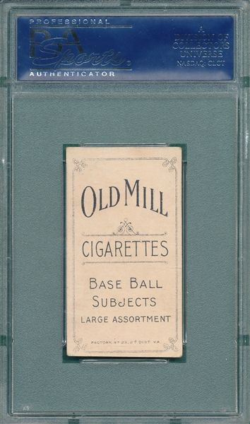 1909-1911 T206 Bender, No Trees, Old Mill Cigarettes PSA 2