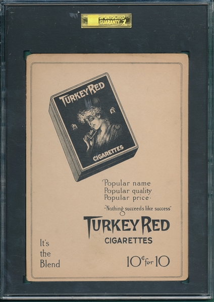 1910-11 T3 #77 Red Ames Turkey Red Cigarettes SGC 30 *Ad Back*