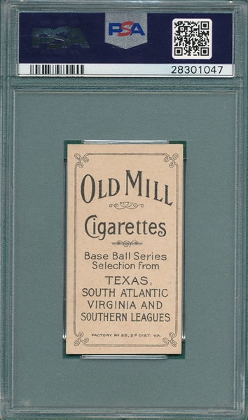 1909-1911 T206 Perdue Old Mill Cigarettes PSA 6 *Southern League*
