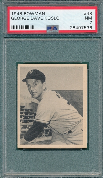 1948 Bowman #48 George Koslo PSA 7