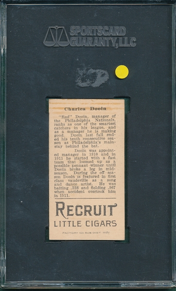 1912 T207 Dooin Recruit Little Cigars SGC 40