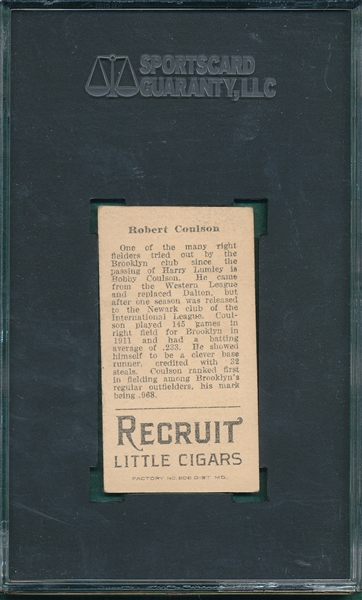 1912 T207 Coulson Recruit Little Cigars SGC 30