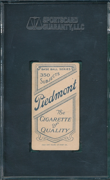1909-1911 T206 Bastian Piedmont Cigarettes SGC 30 *Southern League*