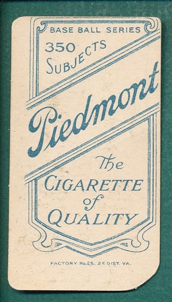 1909-1911 T206 Young, Cy, Portrait, Piedmont Cigarettes