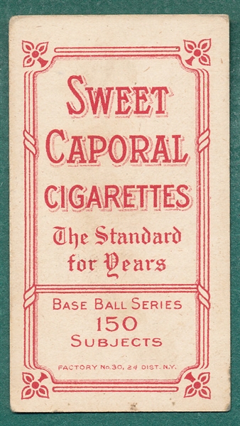 1909-1911 T206 Bradley, Portrait, Sweet Caporal Cigarettes *Factory 30*