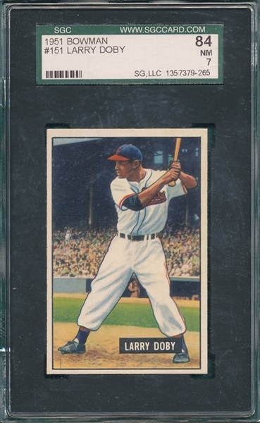 1951 Bowman #151 Larry Doby SGC 84