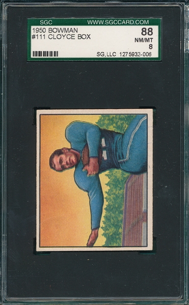 1950 Bowman FB #111 Cloyce Box SGC 88