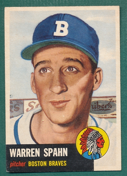 1953 Topps #147 Warren Spahn 