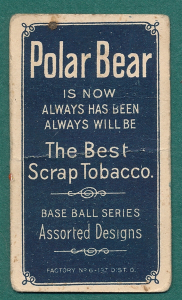 1909-1911 T206 Crawford, Batting, Polar Bear