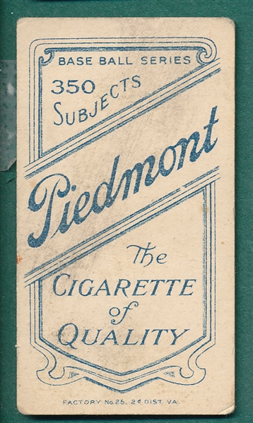 1909-1911 T206 Jennings, Two Hands, Piedmont Cigarettes