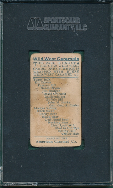 1910 E49 Buffalo Bill American Caramel Co. SGC 30