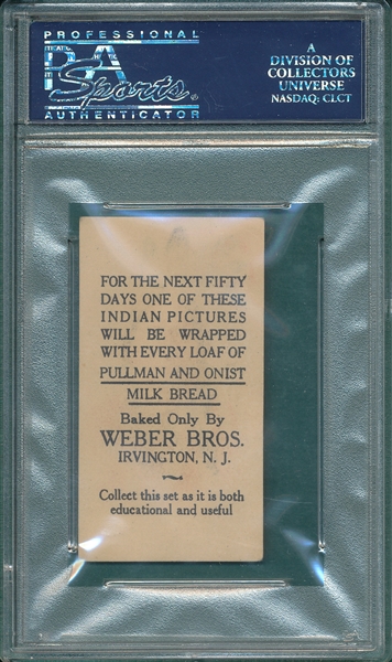 1910s D46 Indian Chiefs, Sitting Bull, Weber Baking PSA 3