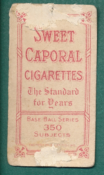 1909-1911 T206 Young, Cy, Glove, Sweet Caporal Cigarettes