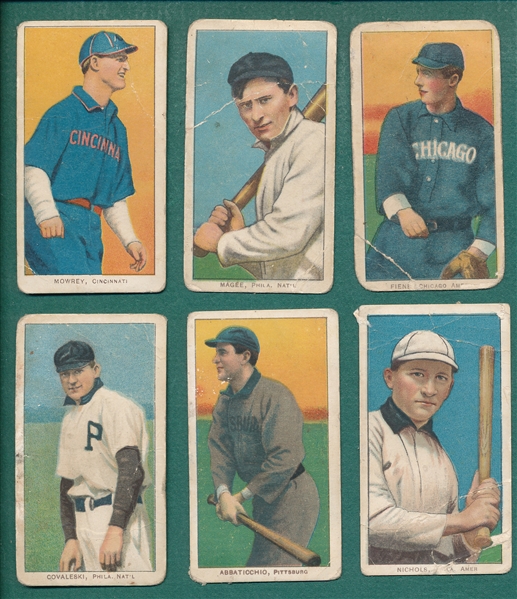 1909-1911 T206 Sweet Caporal Cigarettes, Lot of (6) W/ Magee