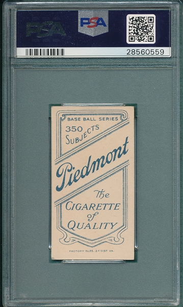 1909-1911 T206 Clark Piedmont Cigarettes PSA 6