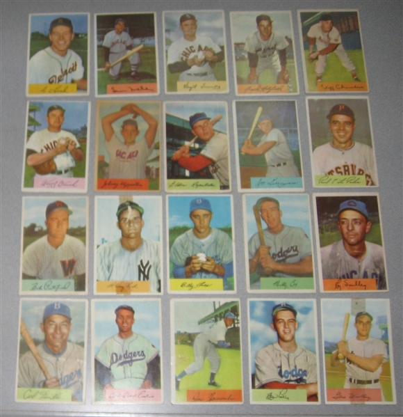 1954/55 Bowman Lot of (39) W/ '54 Ford