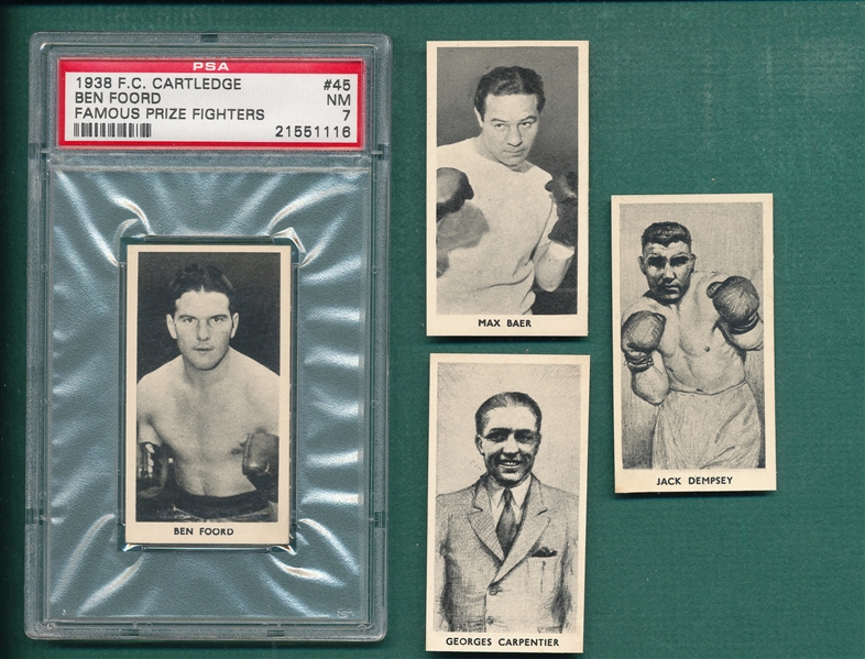 1938 F. C. Cartledge Boxing Lot of (13) W/ Dempsey