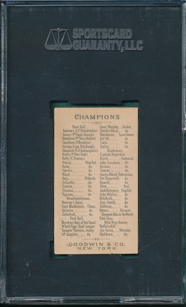1888 N162 Tim Keefe Goodwin Champions SGC 70