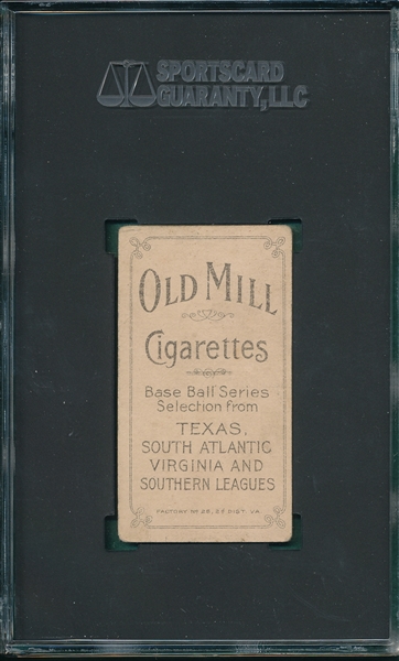 1909-1911 T206 Hart, Jimmy, Old Mill Cigarettes SGC 45 *Southern League*