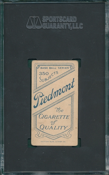 1909-1911 T206 Mullaney Piedmont Cigarettes SGC 45 *Southern League*