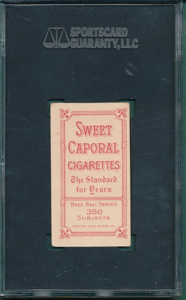 1909-1911 T206 Schmidt, Portrait, Sweet Caporal Cigarettes SGC 40 