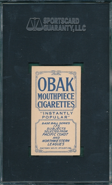 1910 T212-2 Hetling Obaks Cigarettes SGC 50