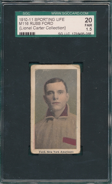 1910-11 M116 Russ Ford Sporting Life SGC 20 *SP*