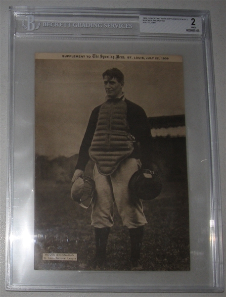 1909-13 M101-2 Roger Bresnahan, Sporting News Supplement, BVG 2 *Presents Much Better*