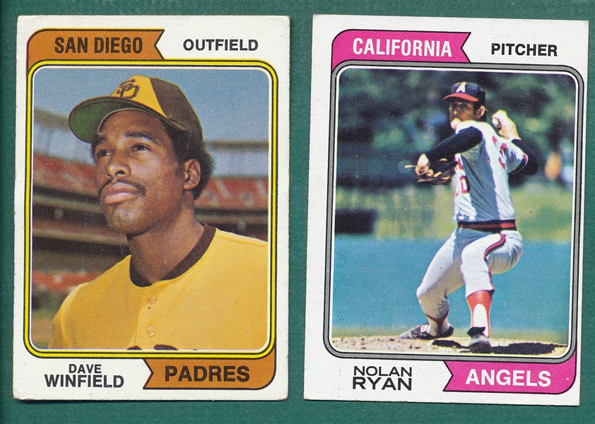 1970-80 Topps Lot of (470) W/ '74 Ryan & Winfield, Rookie
