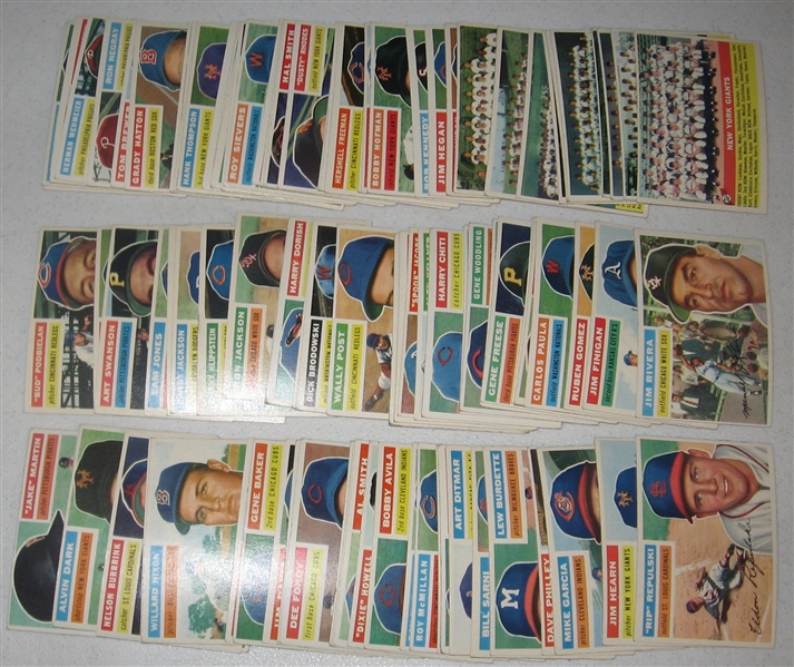 1956 Topps Lot of (107) W/ Roberts