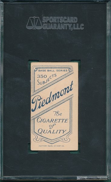 1909-1911 T206 LaPorte Piedmont Cigarettes SGC 60