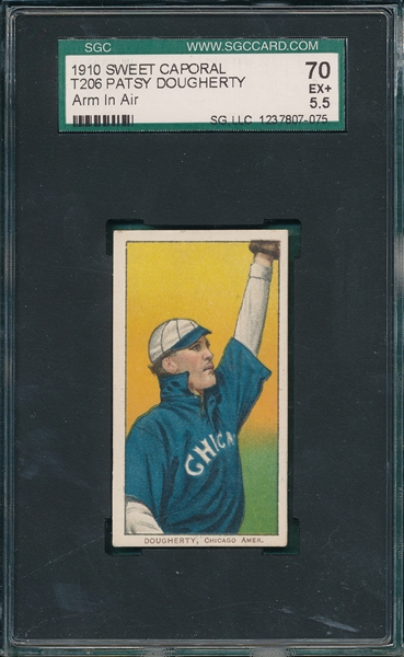 1909-1911 T206 Dougherty, Arm in Air, Sweet Caporal Cigarettes SGC 70 