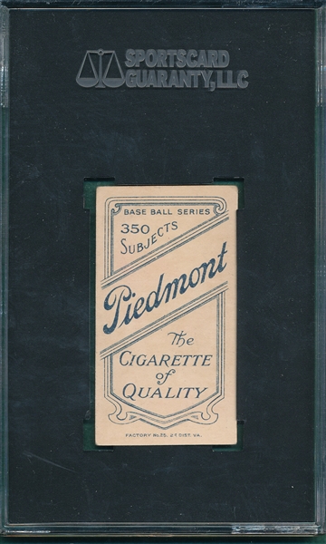 1909-1911 T206 Stanage Piedmont Cigarettes SGC 50
