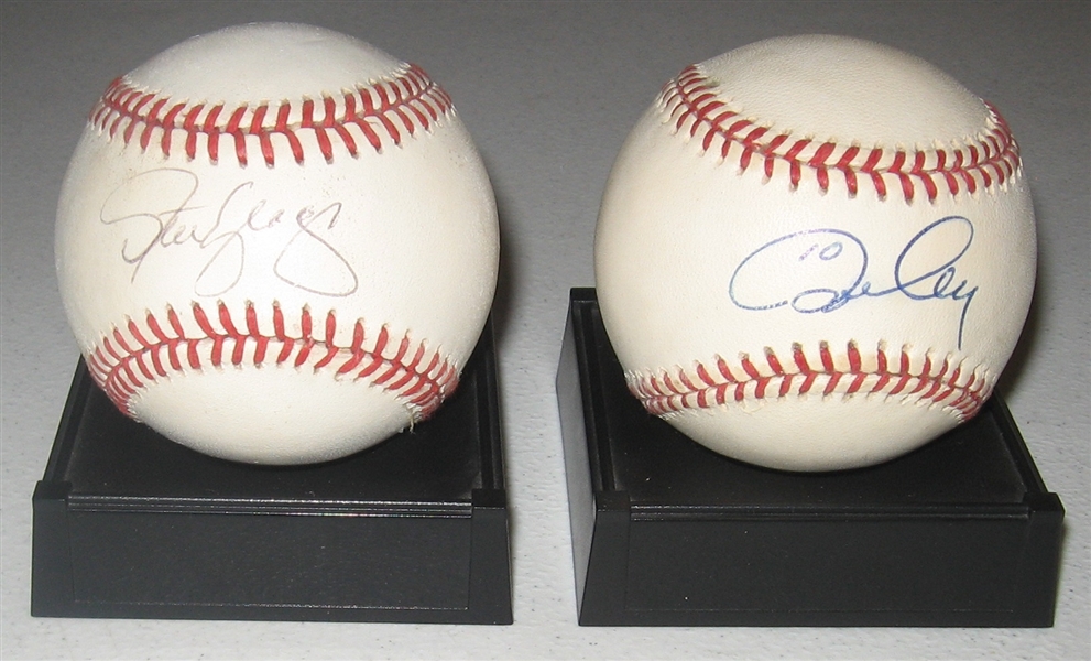 1981 WS MVPs Cey & Yeager Signed Balls, Lot of (2), PSA/DNA