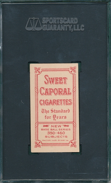1909-1911 T206 Davis, Davis on Front, Sweet Caporal Cigarettes SGC 70 