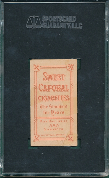 1909-1911 T206 Mathewson, Portrait, Sweet Caporal Cigarettes SGC 20 *Factory 25* *Presents Much Better*
