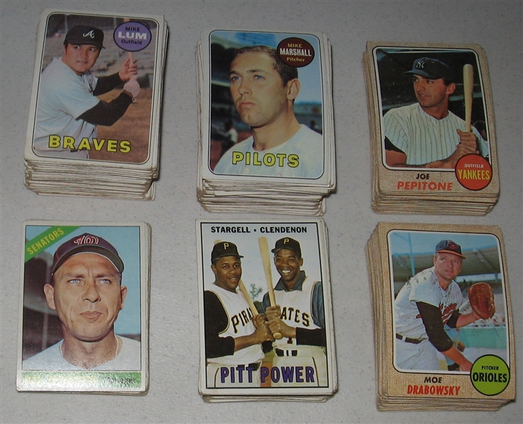 1965-69 Topps Lot of (360) W/ Clemente & Mays